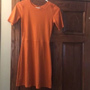 Adorable burnt orange fall dress